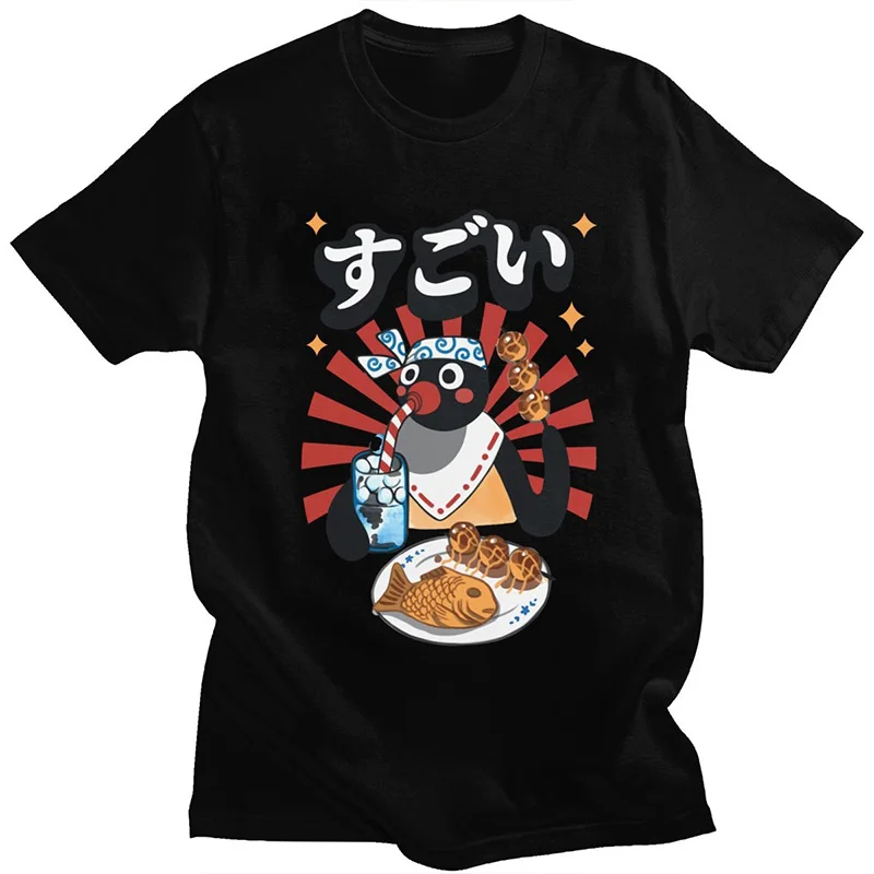 

Matsuri Pengin T Shirts Men Cotton Leisure T-Shirts Noot Pingu Penguin Meme Funny Cartoon Tee Shirt Short Sleeve Tops Gift Idea