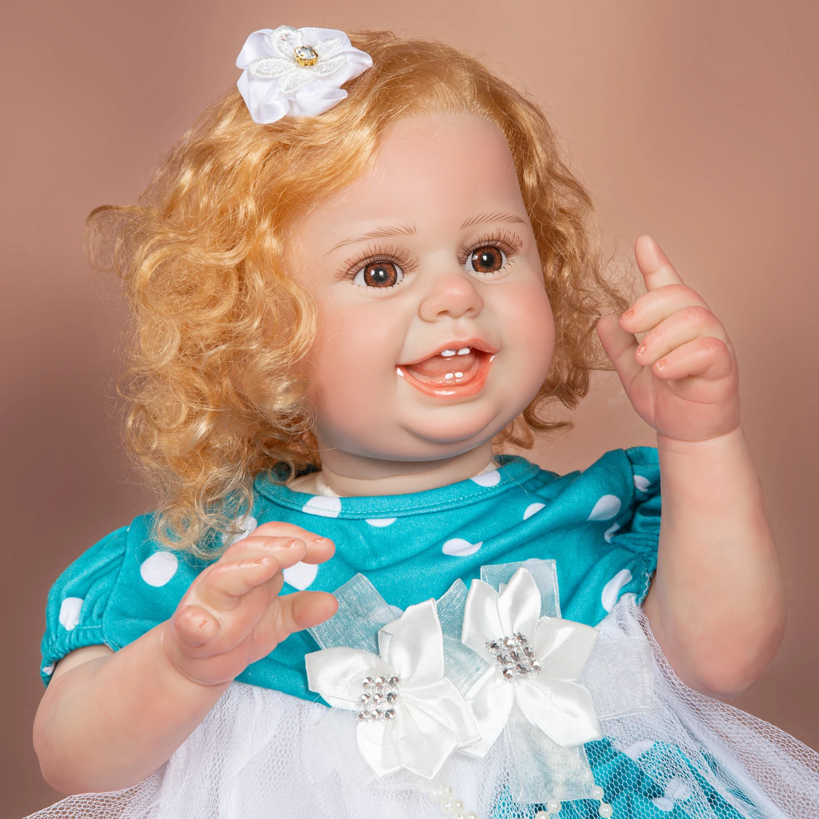 

27 Inch 3D-Painted Skin Reborn Baby Doll Real Touch Newborn Toddler Princess Alive Bebe Toys For Kids Birthday Gift