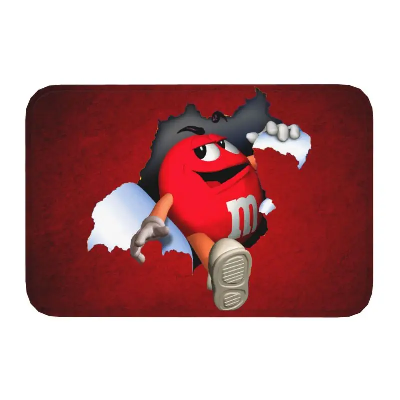 

Мультяшный коврик для шоколадной двери M & M's, Противоскользящий коврик для входной двери, ванной, кухни, коврик садовый, ковер для гостиной