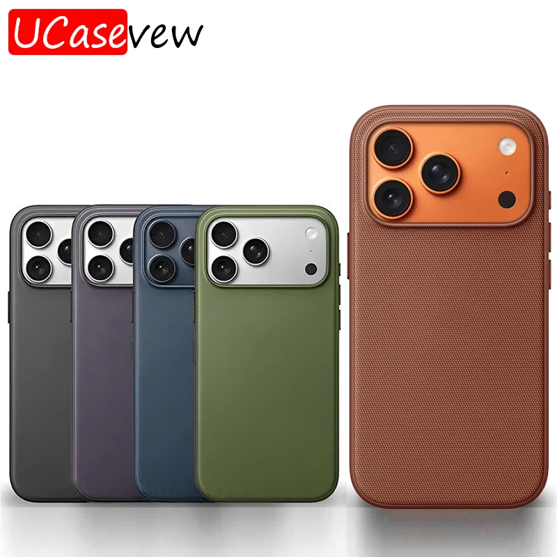 Фото Чехол для iPhone 18 Pro Max, 17 Pro, 16, 15, 14, 13 с кнопкой управления камерой, магнитный, совместимый с MagSafe, технологичный, тканый, ударопрочный. №2