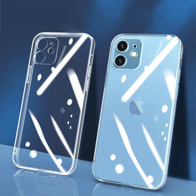 

Camera Protection Clear Phone Case For iPhone 13 12 11 Pro Max Mini TPU Soft Cases For iPhone SE 2020 7 8 XR X XS Max Back Cover