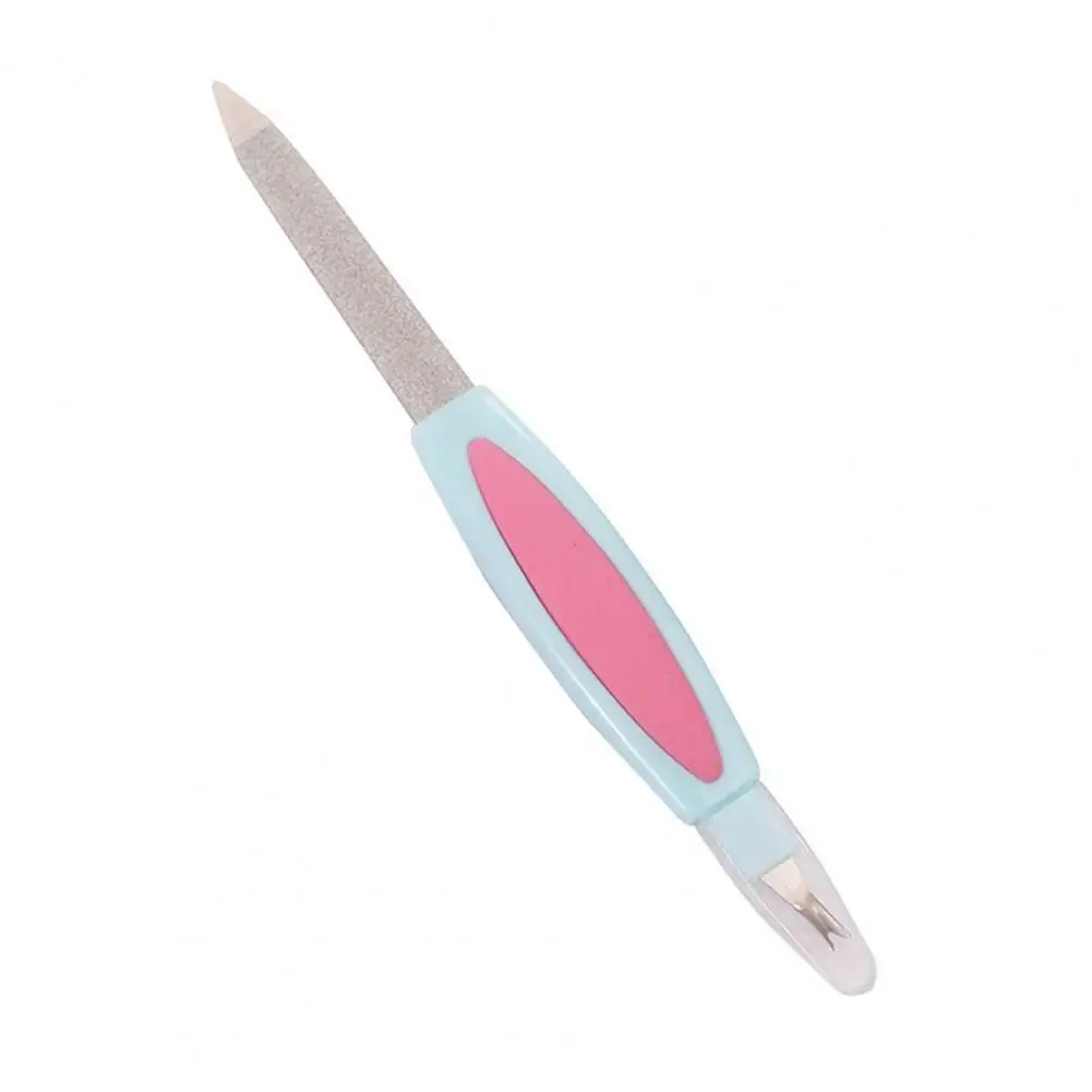 

Пилка для ногтей с двойной головкой, многофункциональная, 2 в 1, из нержавеющей стали, салонный буфер для омертвевшей кожи, полировщик, инстру...