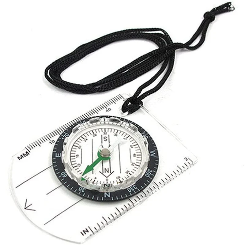 

Outdoor Camping Hiking Transparent Plastic Compass Compass Proportional Footprint Travel Military Compass Tools Travel Kits