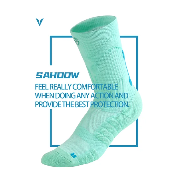 Breathable Basketball Socks Cushioned Athletic Sports Socks for Men and Women Ideal for Running, Camping, 4