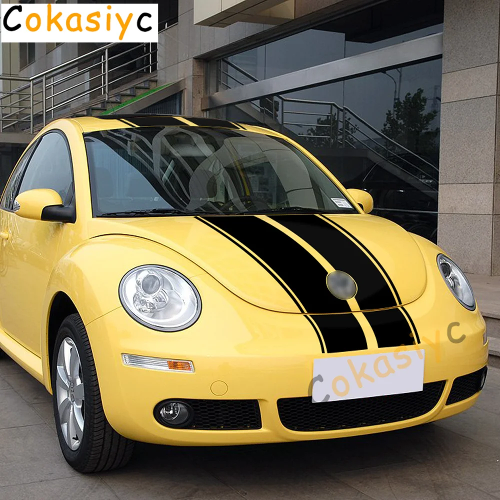 

Car Hood Bonnet Roof Rear Stripes Sticker Body Kit Decal For Beetle Volkswagen Accessories 2002 2003 2004 2005 2006 Car Styling