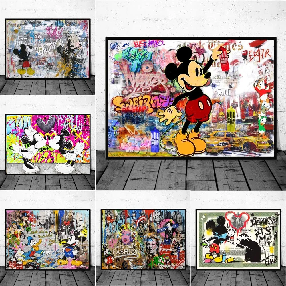 Graffiti Wall Art Abstract Disney Poster And Prints Street A