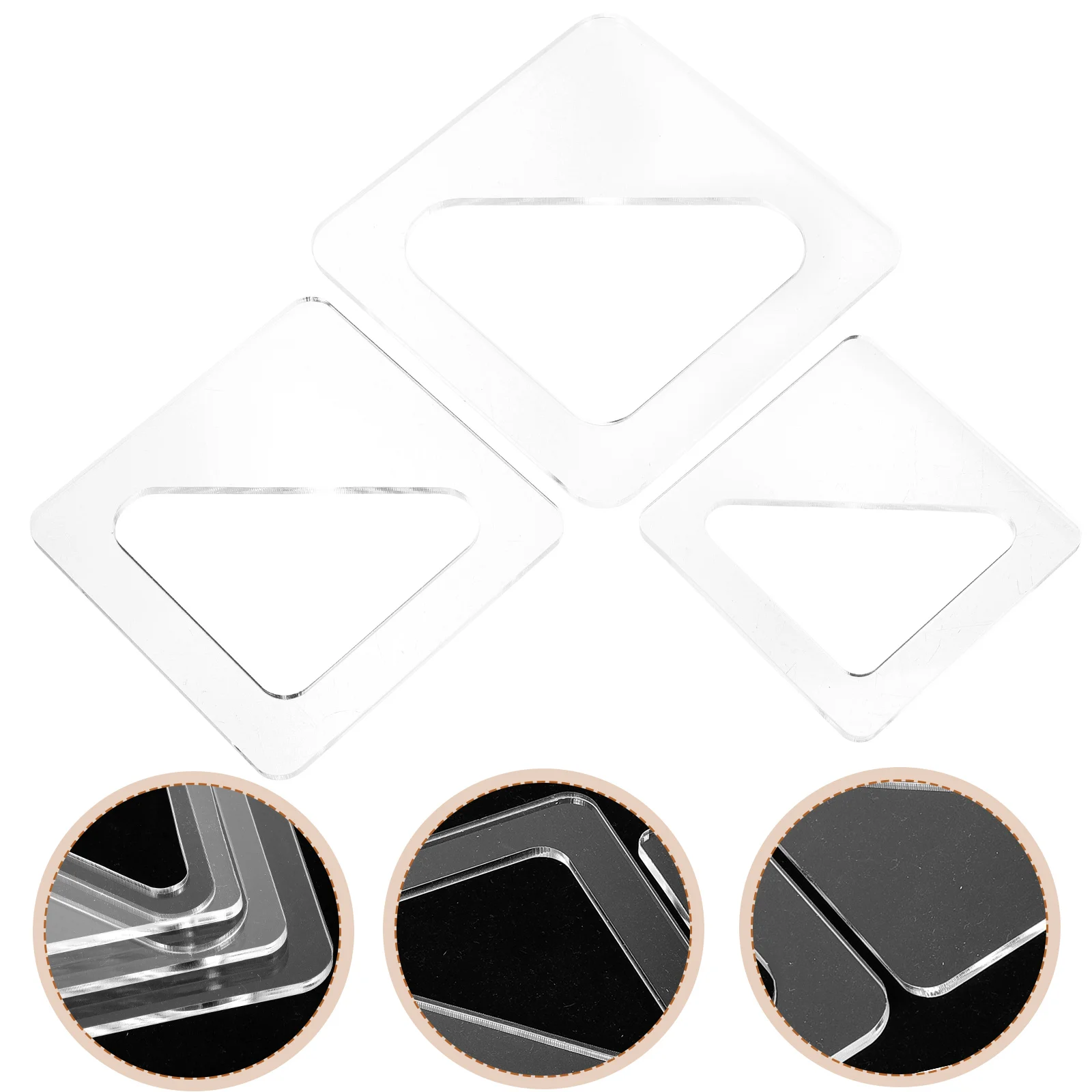 

3Pcs Cutting Board Punching Stencil Punching Tool Triangle Handle Making Tool