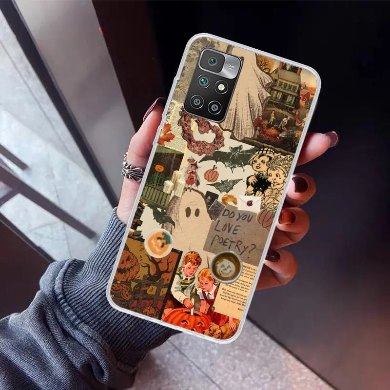 October Fall Halloween Spooky Pumpkin Чехол для телефона Xiaomi Redmi 12C 12 10A 10C 10X 10 9A 9C 9T 9 8A 8 7A 7 6A 6 Pro K70 K60 K4