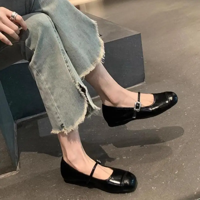 Женские туфли мэри джейн на среднем каблуке модные дизайнерские туфли-лодочки с