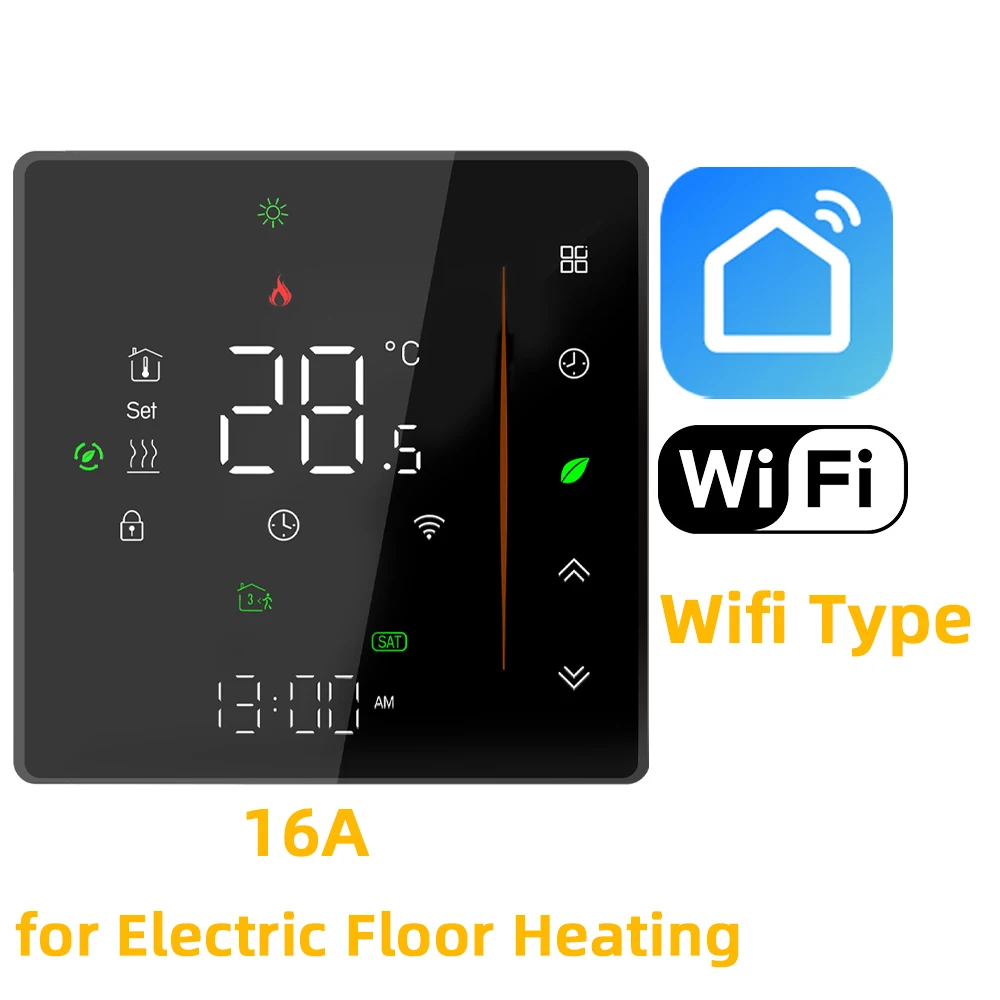 Minco Heat умный термостат Wi-Fi для подогрева пола 5A/16A для электрического подогрева пола/водяного/газового котла работает с приложением Smart Life