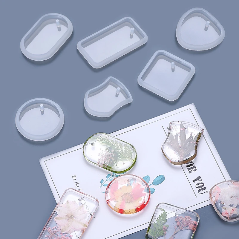 

UV Crystal Epoxy Resin Moulds Filler Casting Tools Keychain Necklace Pendant Resin Shaker Heart Silicone Mold For Jewelry Making