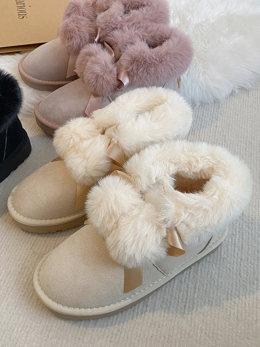 

Женские резиновые ботинки, роскошная дизайнерская австралийская зимняя обувь с круглым носком, женские белые ботинки на плоской подошве, модная непромокаемая обувь для снега