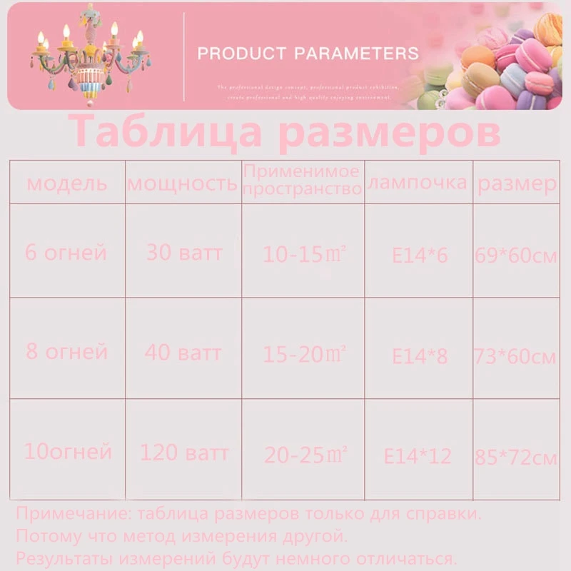 Хрустальная люстра для детей светодиодная Радужная в виде свечи потолочный