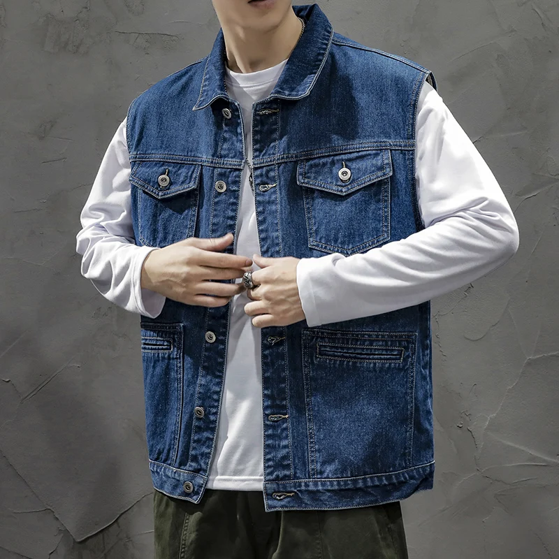 Denim veste homme deals