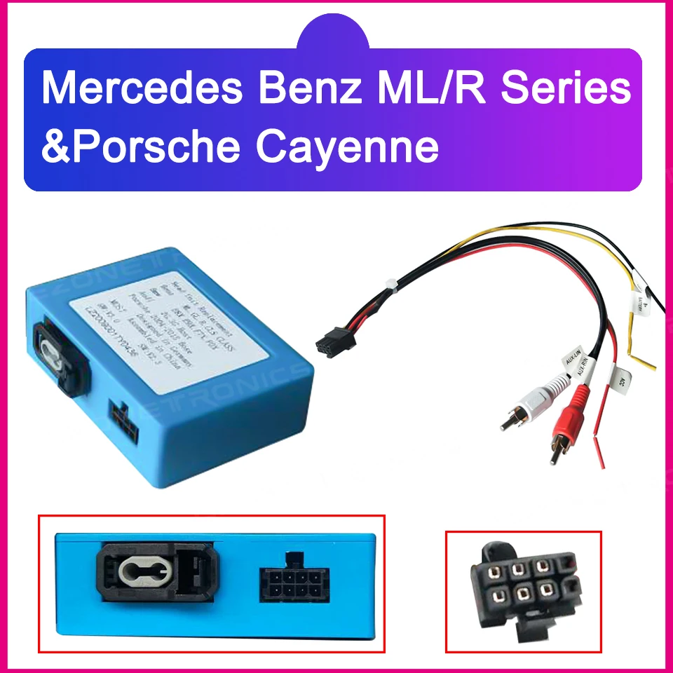 For Bmw Mercedes Benz ML GL R CLK CLASS Porsche Cayenne AUX Car Optical Fiber Decoder Box Amplifier Adapter BOSE audio