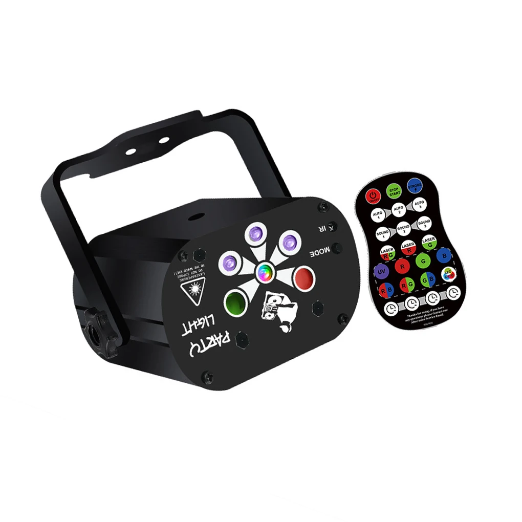 

Waterproof Strobe Party Light Portable USB Powered 6 Lens 60 Patterns Spotlights Rechargeable Battery for Home Club