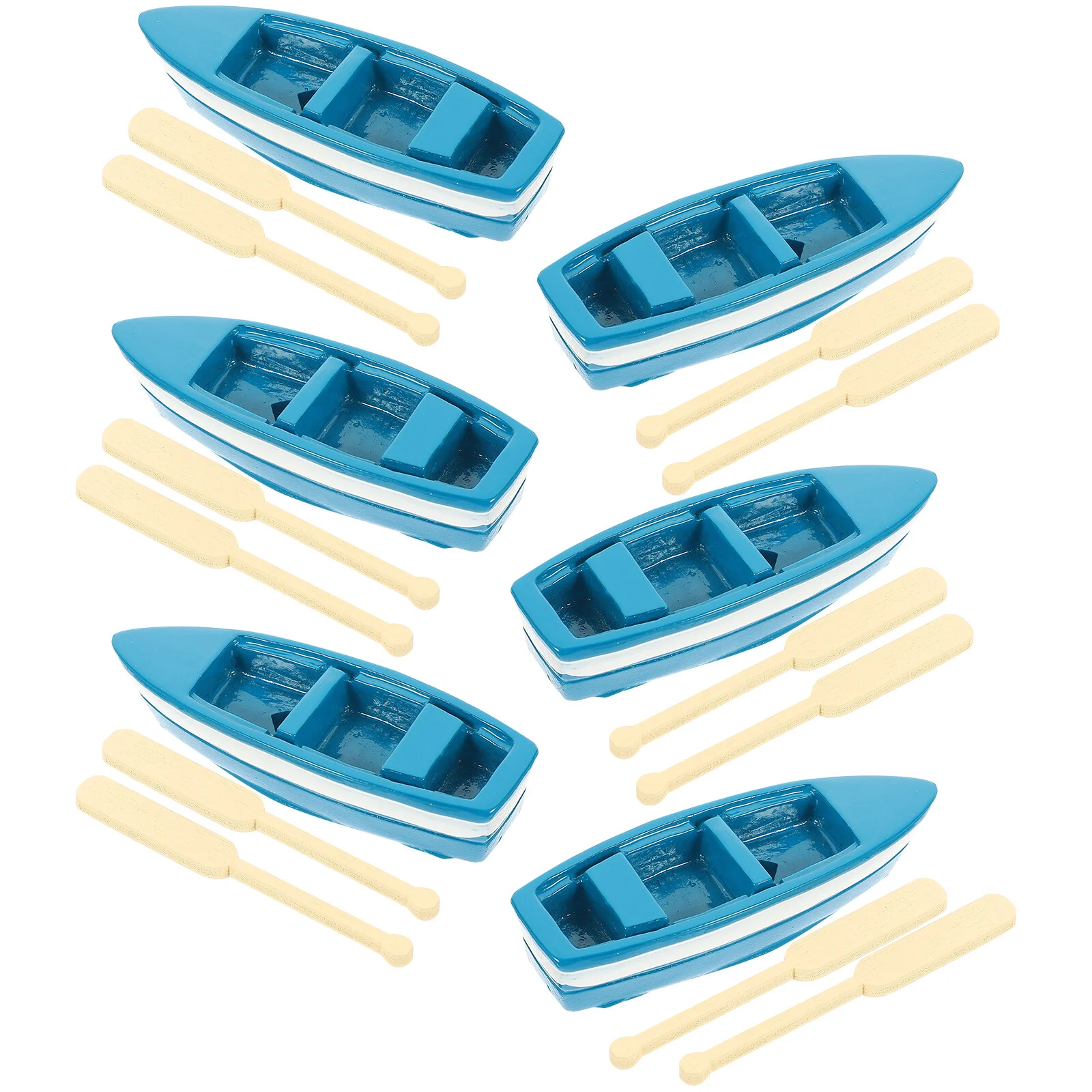 

Paddle Mini Boat Ornament Simulation Model Scene Layout Decorative Adornment Resin Craft Bonsai Miniaturess