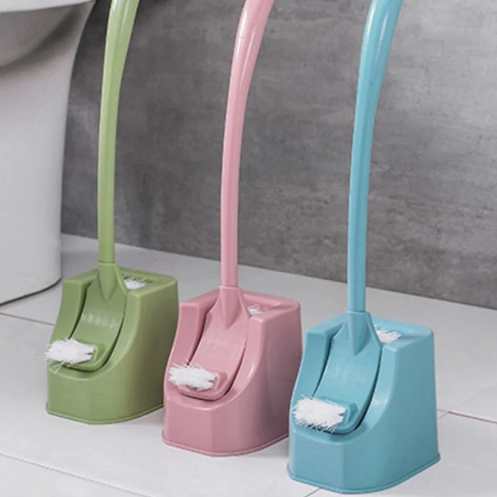

Toilet Cleaner Brush Scrubber Long Handle Cleaning Tools Bowl Cleaners Holder Bathroom