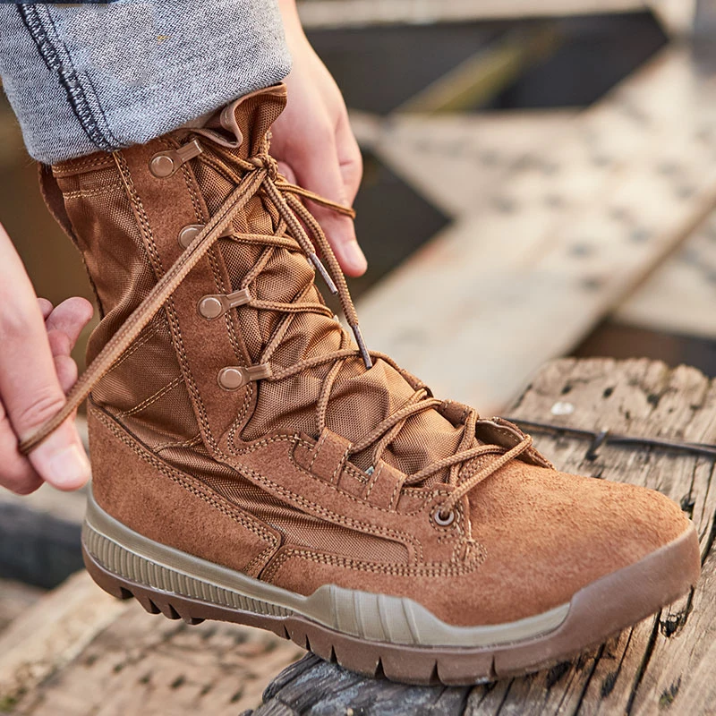 SENAGE Top Quality Hiking Shoes Outdoor Desert Training Combat Boots Special Force Tactical Military Boot Men Trekking Boots