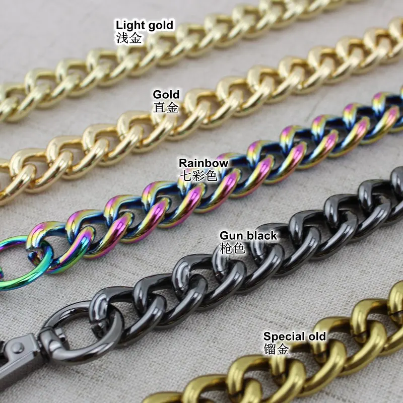 60/100/120/110/130cm Aluminum Chain Light Weight Bags Purses Strap Accessory Factory Quality Plating Cover Wholesale