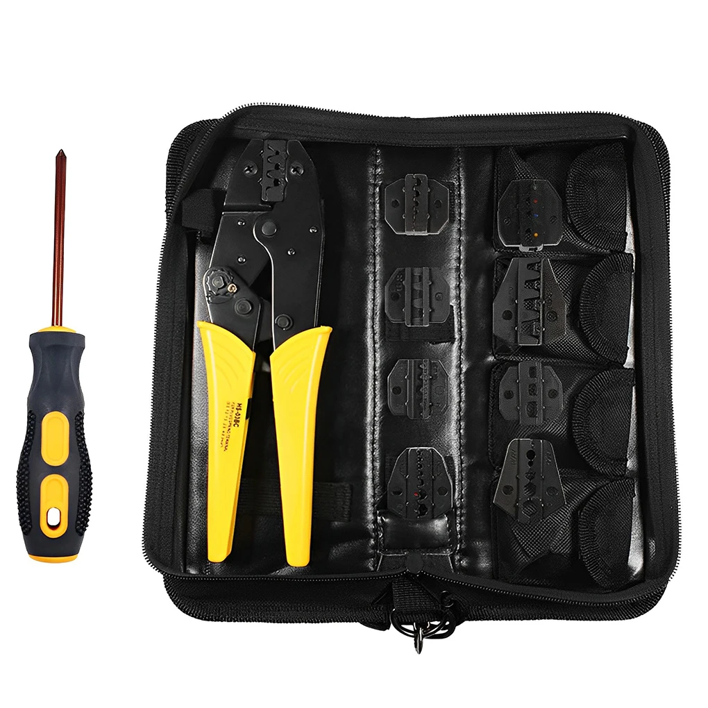 

Crimping Pliers Cap Cable Clamp Tools Engineering Ratcheting Terminals Pliers Kit Non-insulated Multi-Functional