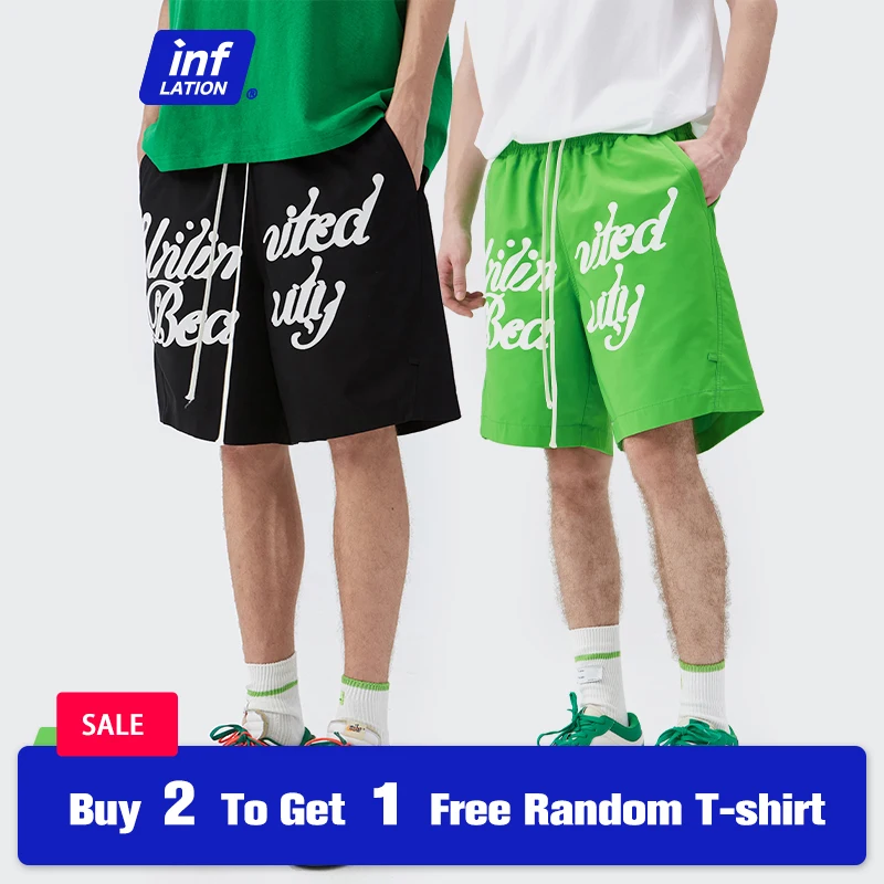 

Инфляционные флуоресцентные зеленые шорты оверсайз для мужчин быстросохнущие шорты для бега мужские забавные с принтом на шнурке мужские ...