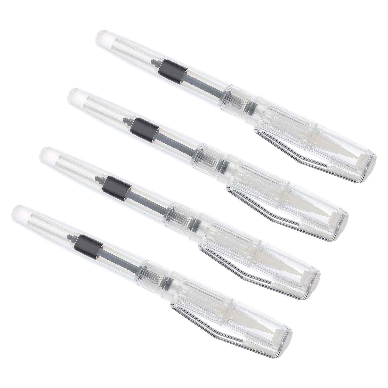 

4pcs Brush Pens Durable Fine Unique Good Watercolor Brush Pen Refillable Brush Pen Nylon Hair Calligraphy Pen
