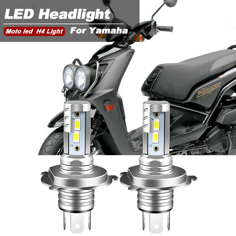 

2pcs CANbus 9003 H4 LED Headlight High Low beam Bulbs Kit 6000K White 9600lm For 2009-2015 Yamaha YW125 Zuma 125