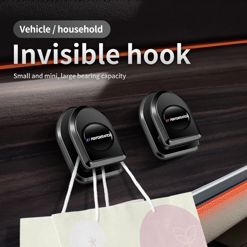 

2/4pcs ABS Car Small Hooks Hanger Organizer Accessories For BMW Performance X1 X3 X5 E39 E46 E90 F20 E60 F30 E36 F10 E87 E70 E91