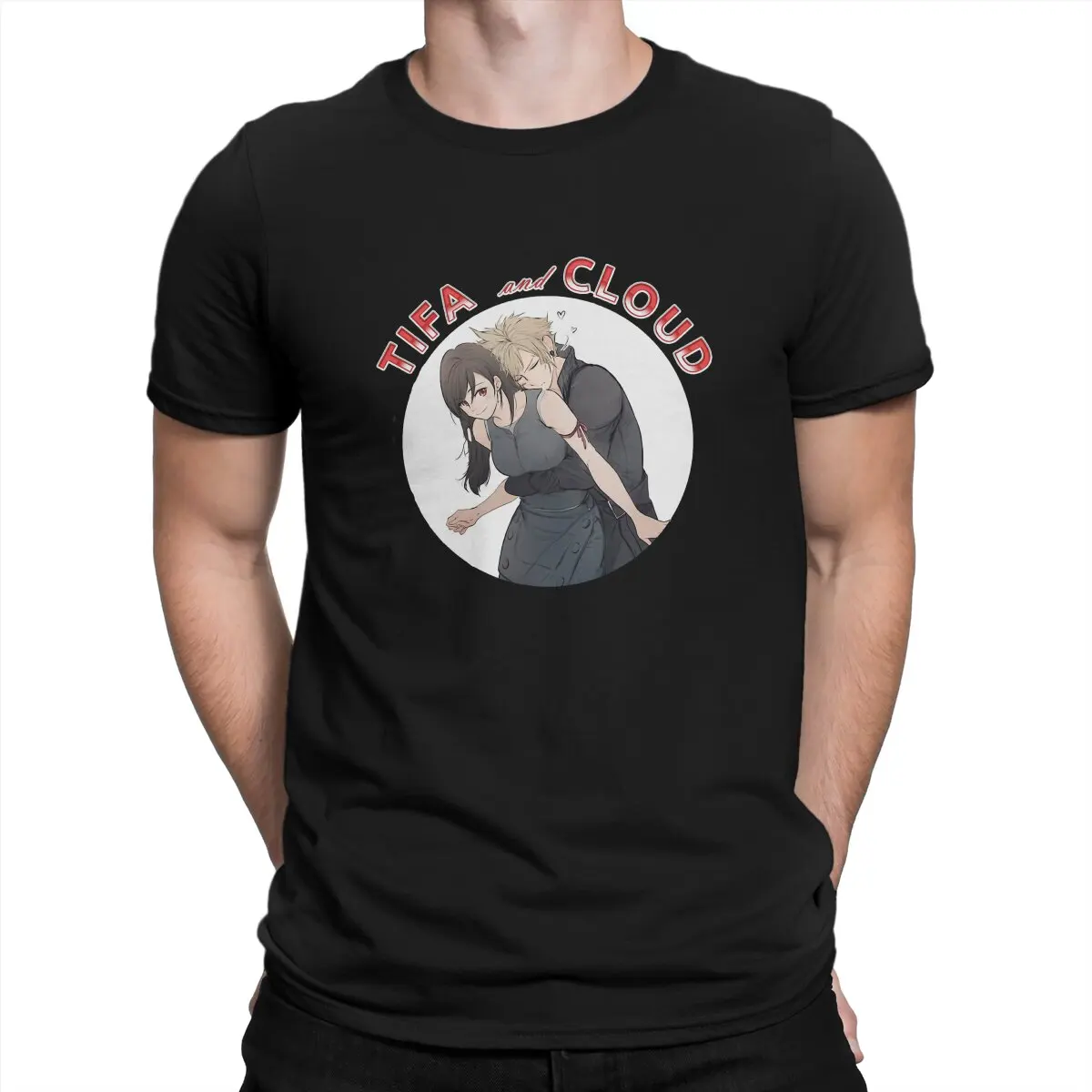 

CloTi T-Shirts for Men Final Fantasy Tifa Lockhart Unique Cotton Tee Shirt Round Collar Short Sleeve T Shirt Gift Idea Clothing