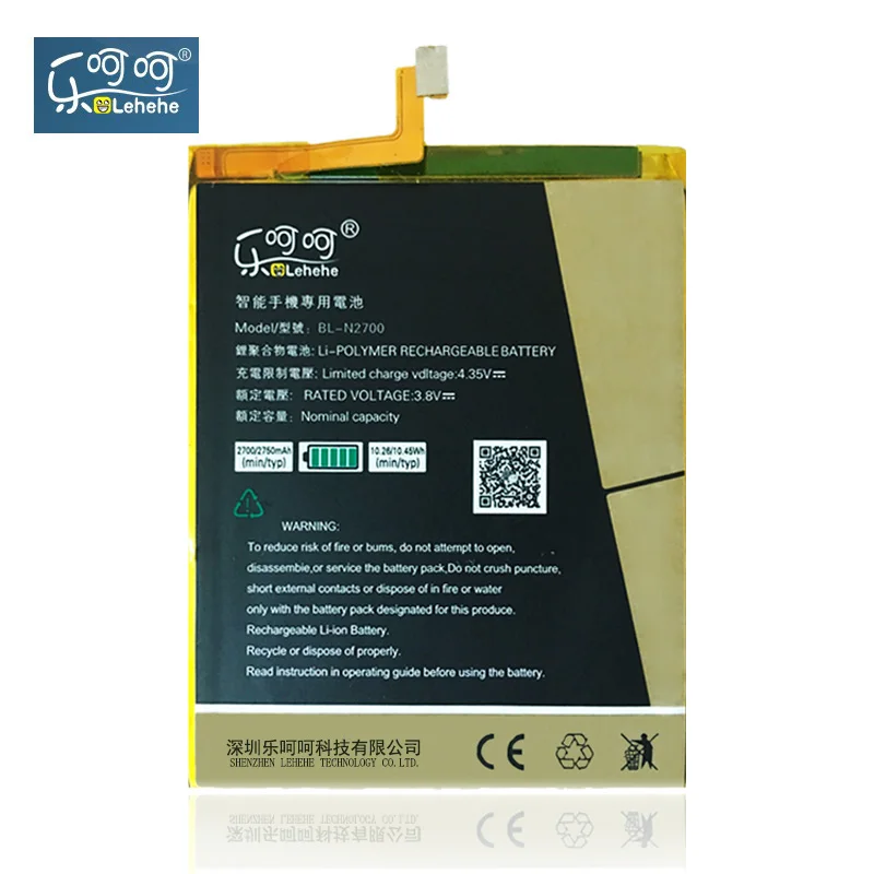 

LEHEHE Battery For Gionee ELIFE S7 CN9006 BL-N2700 High Quality Replacement battery 2750mAh Tools Gifts