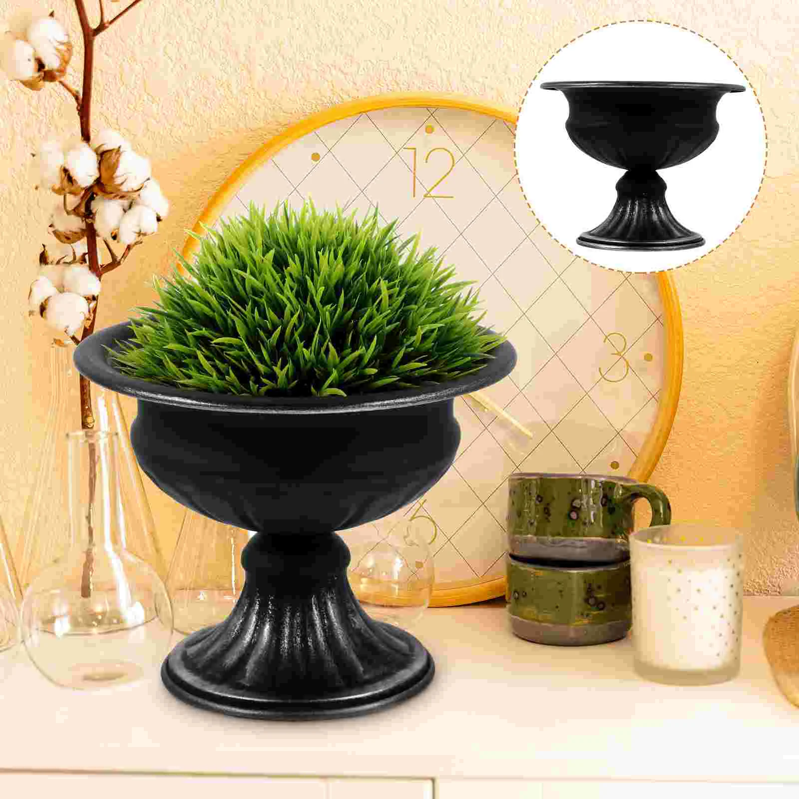 

Flower Vase Wedding Urn Planter Pot Metal Vases Centerpiece Holder Iron Pots Vintage Mini Decorative Trumpet Stand Dried Road