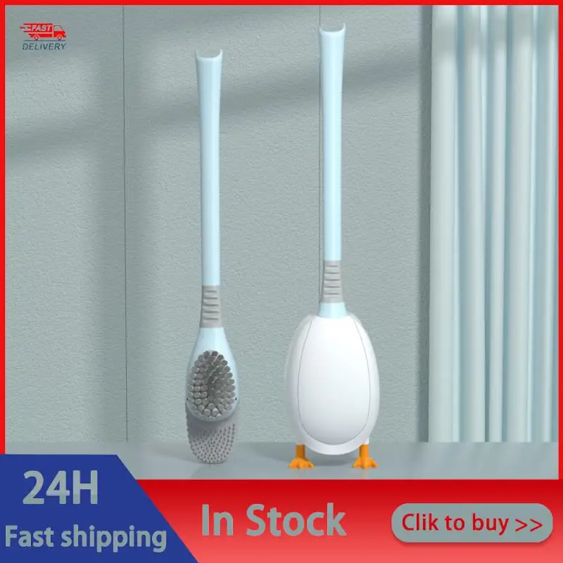 

Щетка для унитаза «утка» для дайвинга, аксессуары для унитаза, силиконовая щетка из ТПР для чистки с держателем, набор инструментов для чист...