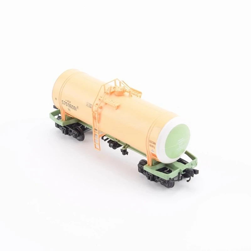Фото Масштабная модель HO 1/87, игрушечный поезд 15-C863, симуляция советского железнодорожного смазочного грузового цистерны SJLKN004, статическая модель, подарок для взрослых. №5
