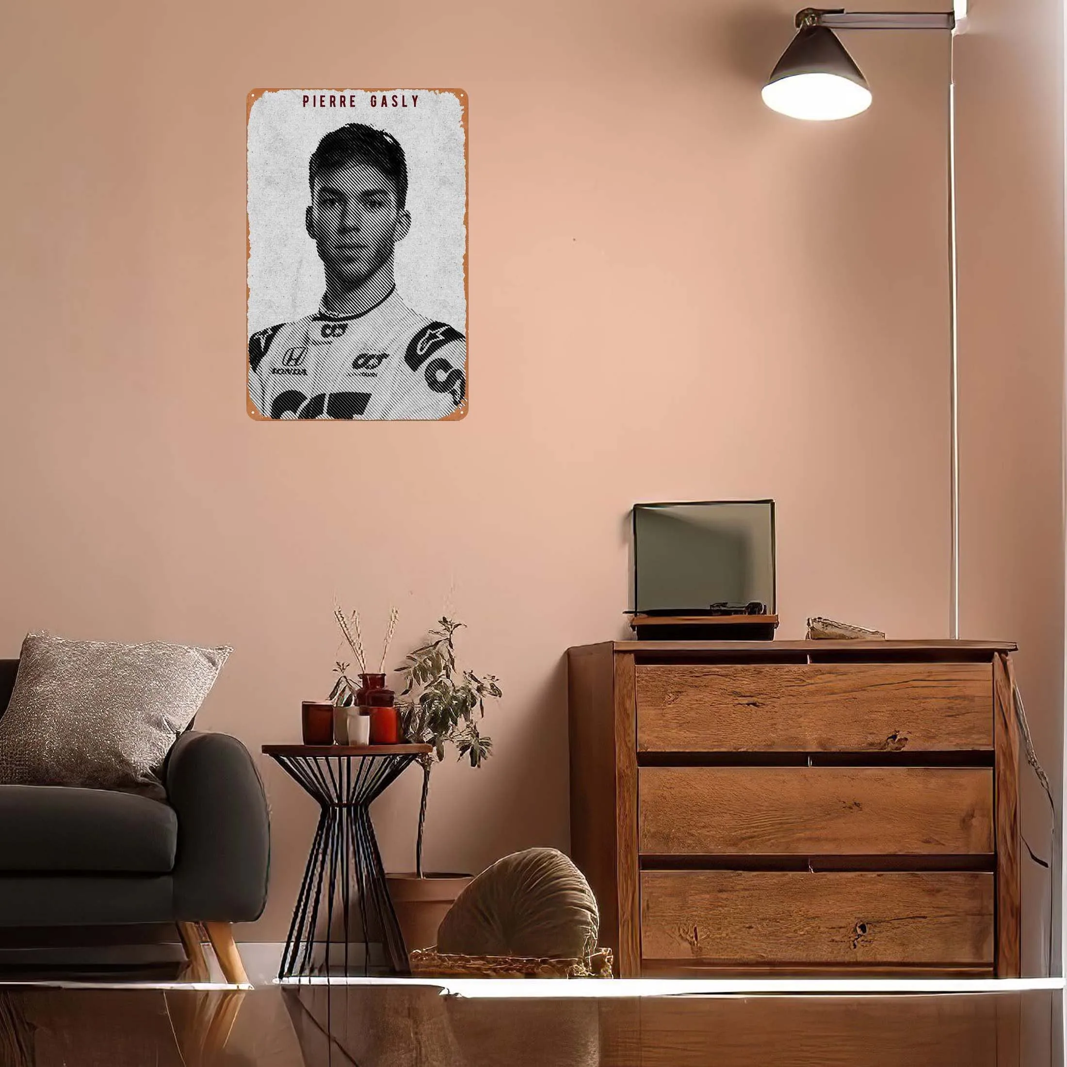 Металлический знак Pierre Gasly оформление дома ретро жестяной для настенного
