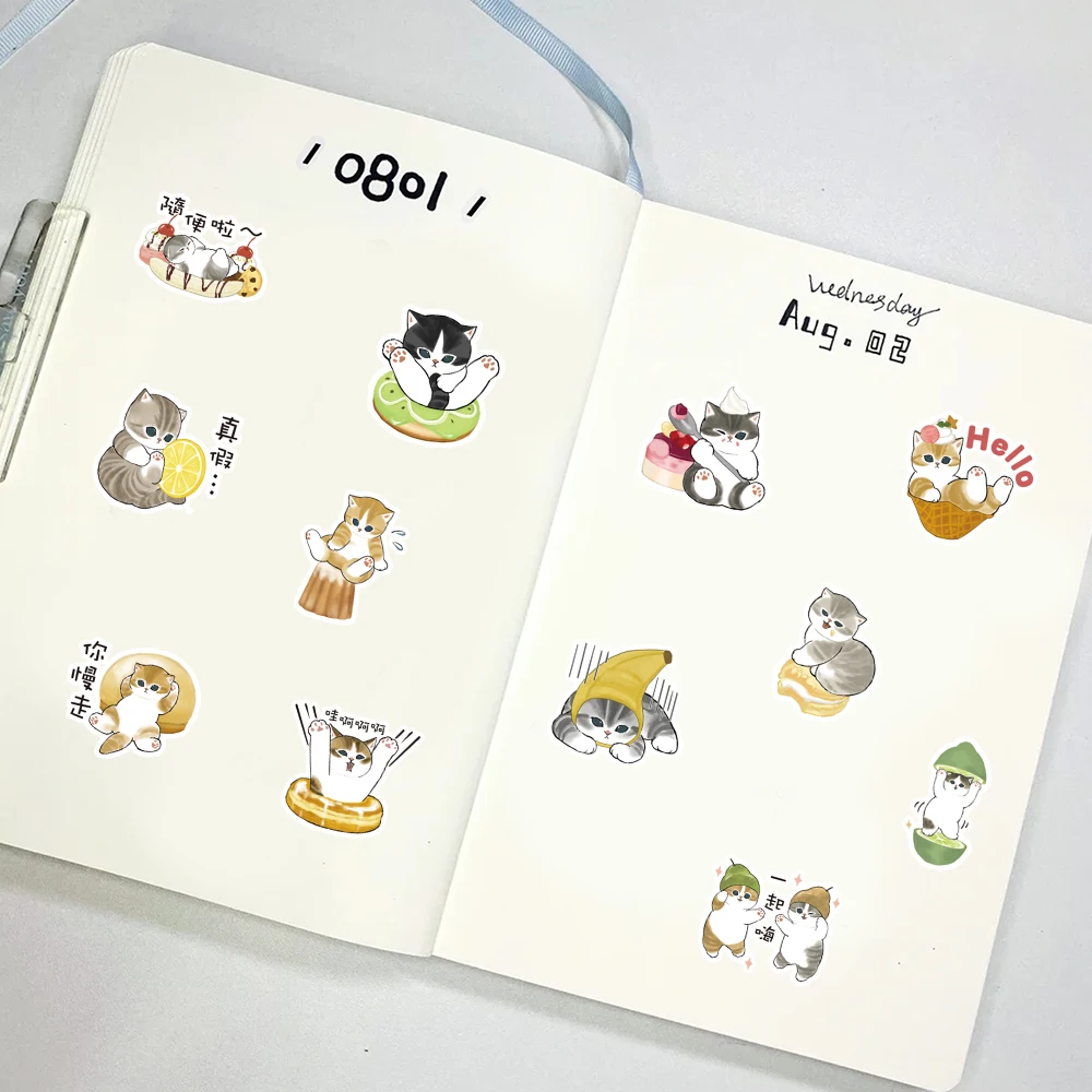 Очаровательный кот десертный топпер для десерта наклейки вечеринки 48 шт. набор