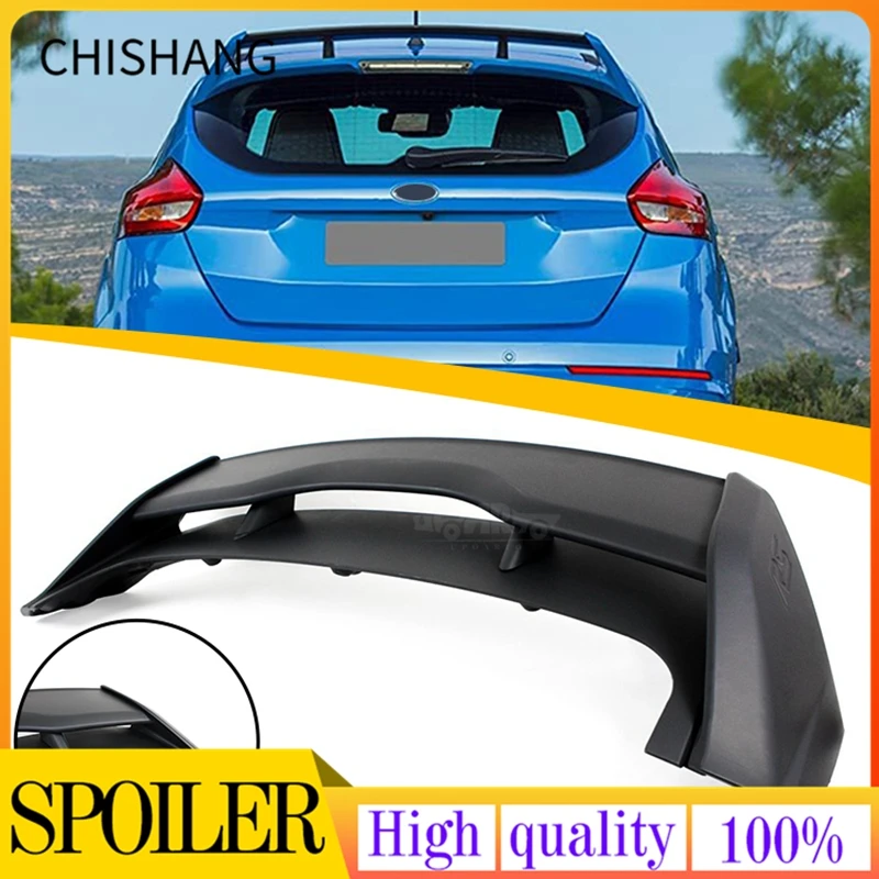 Спойлер на крышу заднего крыши из АБС-углеродного волокна в стиле RS для хэтчбека Ford Focus SE MK3 2012 2013 2014 2015 2016 2017 2018