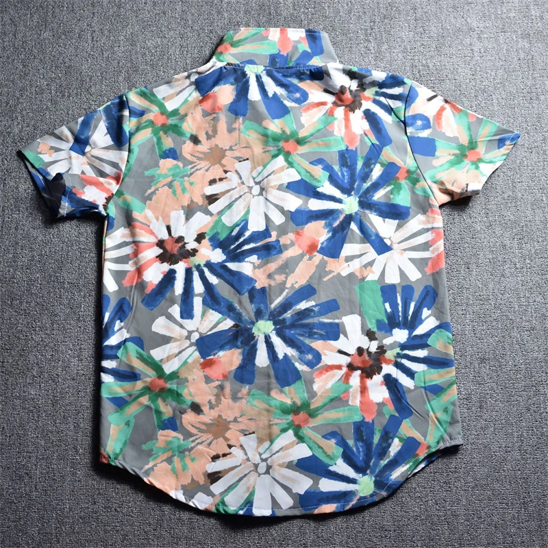 Summer New 2022 Hawaiian Casual Men's Shirts Fashion Personality 3D Digital Printing Streetwear Trend Short Sleeve Tops