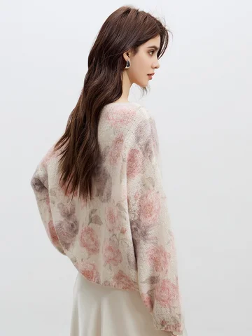 SuyaDream Женские пуловеры из мохера синие