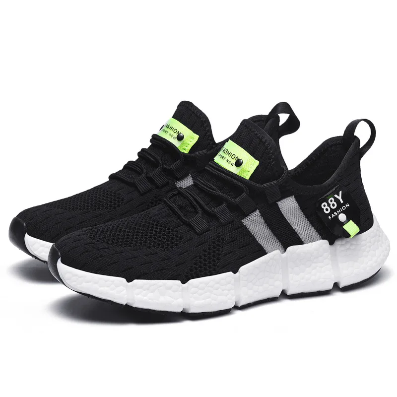 Men's Tide Shoes Flying Woven Shoes Sneakers Men's Running Shoes Casual Shoes Men's Sports Shoes Breathable and Comfortable