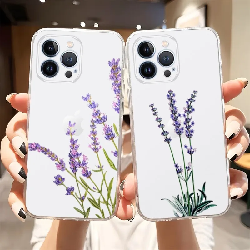 

Модный прозрачный чехол для телефона с цветами 2023 для Iphone 14Pro 11 12 14 Pro Max Mini 6 6s 7 8 Plus X XR XS SE2020