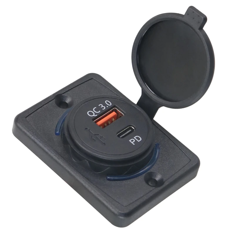 

Комплекты гнезд для быстрой зарядки автомобиля QC3.0 USB / Type C PD, жесткие огнестойкие пластиковые каркасные комплекты E8BE