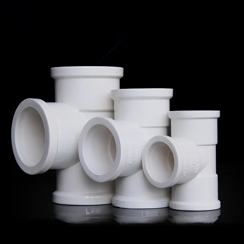 ID 20/25/32/40/50/63 мм утолщенный белый/красный Т-образный 3-ходовой соединитель фитинги