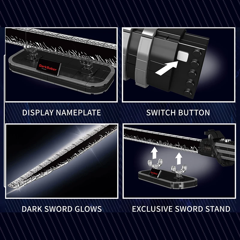 Mold King 10138 звездный план темный меч со светодиодной подсветкой модель