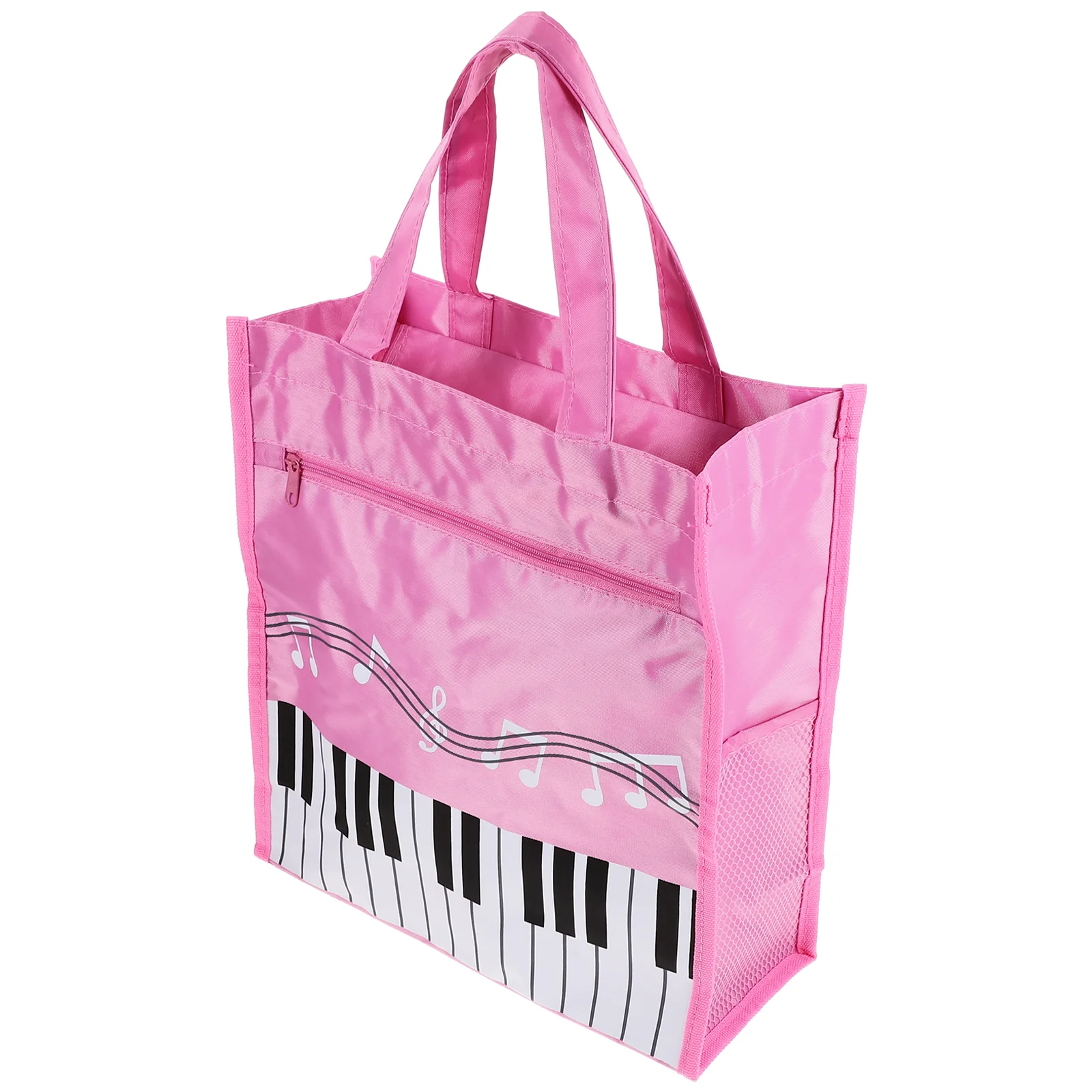 

Tote Bags Music Note Storage Handle Handbag Musical Book Student Nylon Symbol Piano