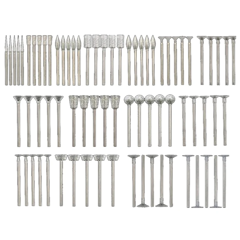 

75 шт., набор алмазных насадок для шлифовки, 2,35 мм