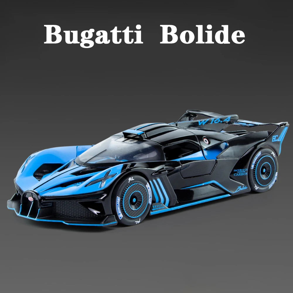 Модель автомобиля Bugatti Bolide литая со звуком и светом 1:24 | Игрушки хобби
