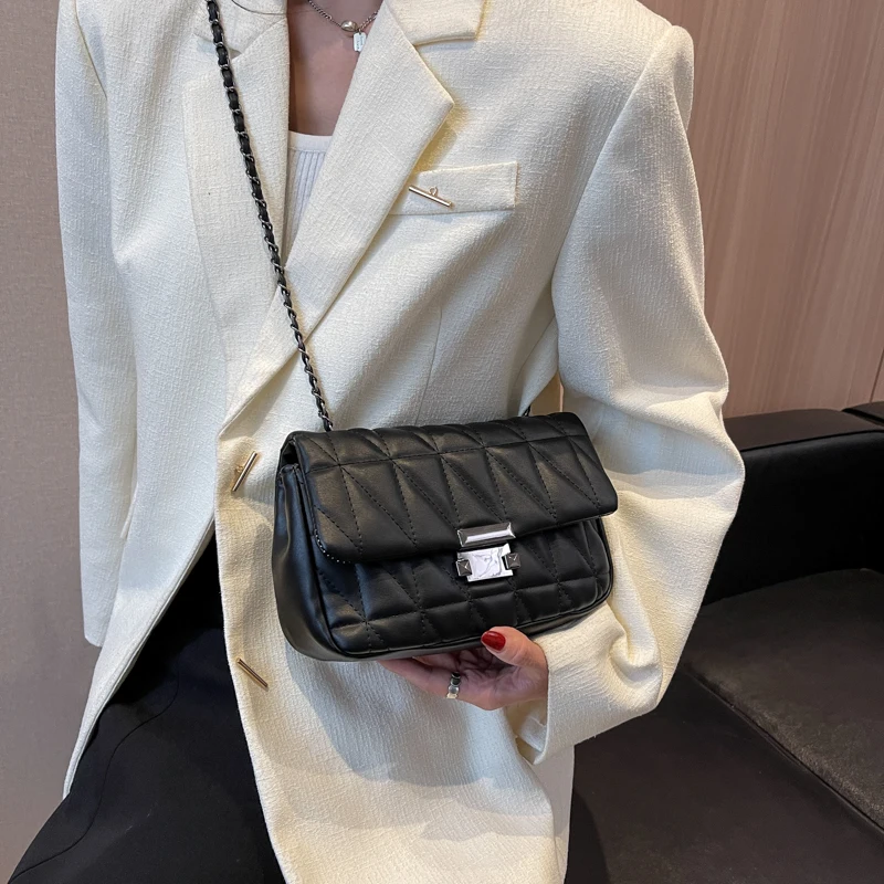 Vintage Brand Designer Chain Handbag Purses For Women Shoulder Crossbody Bag 2023 New Ladies Messenger Vintage Bags High Quality