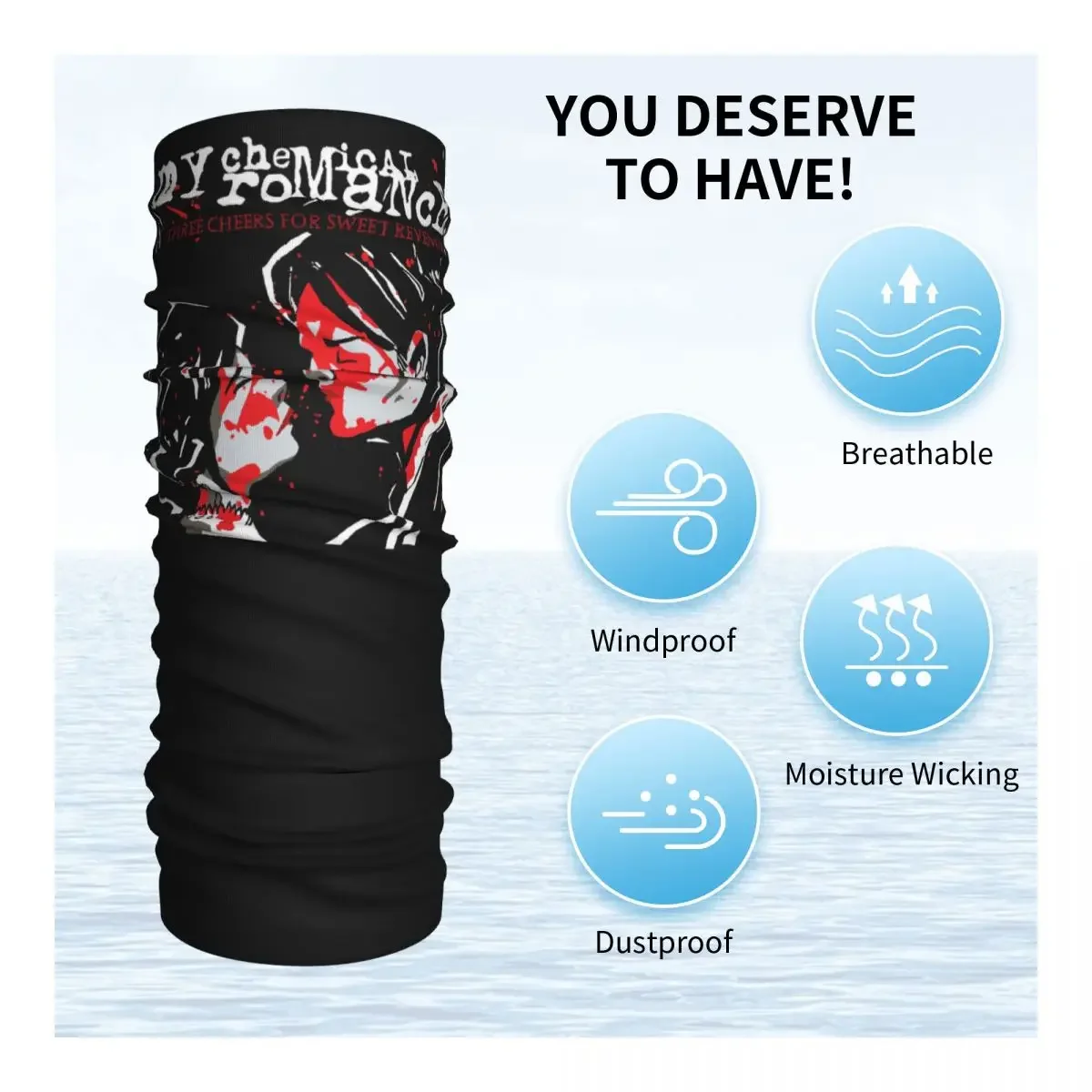 Бандана Mcr в стиле панк-рок шейный платок с принтом Моя химическая Романтика