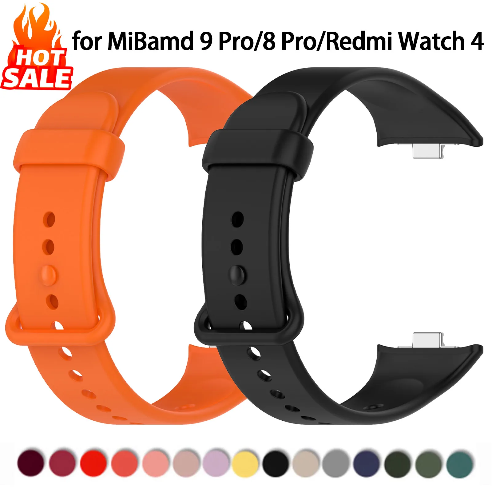 Силиконовый ремешок для Xiaomi Mi Band 9 pro/8 pro